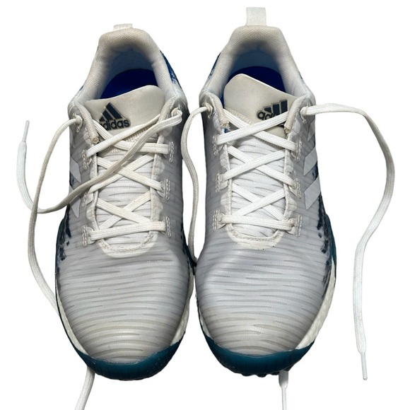 Men’s Adidas Golf 7 CODECHAOS Gray Blue Shoes Spikeless Lightweight Waterproof - Picture 9 of 11